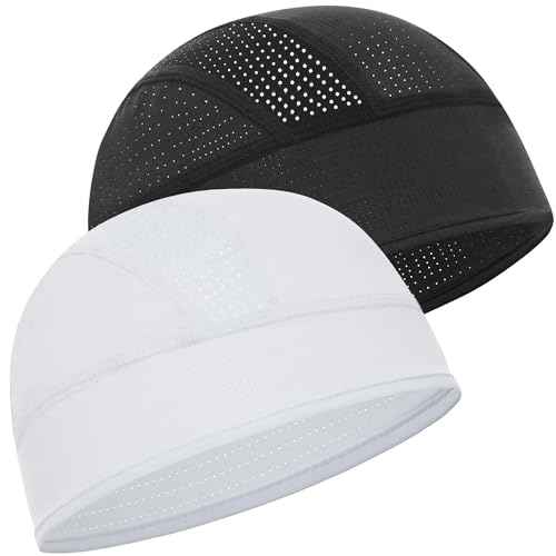 vidsel Skull Cap Cooling Helmet Liner Beanie Breathable Mesh Sweat Wicking Cycling Running Hat for Men Women