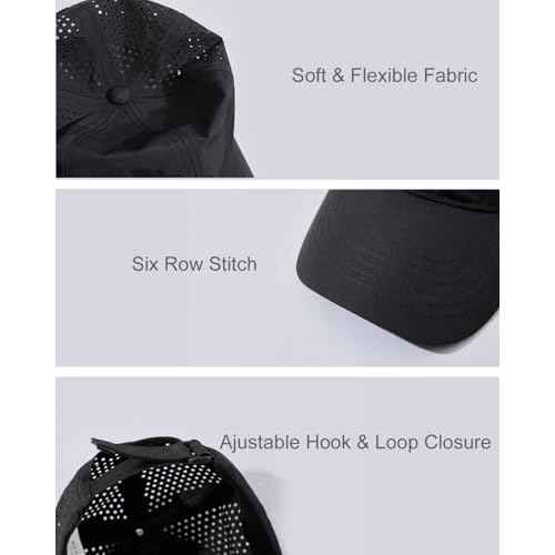 Gelante Men Women Waterproof Quick Dry Baseball Cap Run Hats Mesh Lightweight for Outdoor Sports