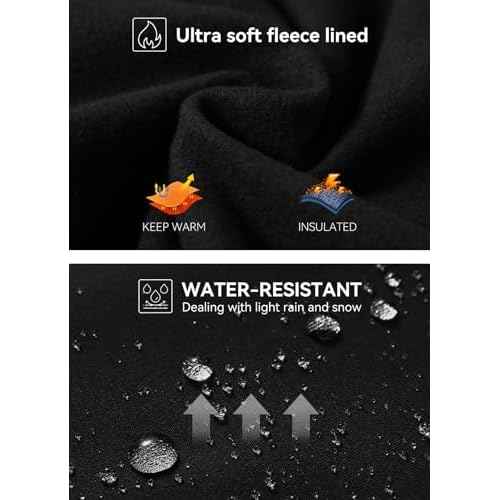 baleaf Women's Fleece Lined Leggings Water Resistant Thermal Winter Warm Tights High Waisted with Pockets Running Gear