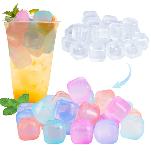 Color-Changing Reusable Ice Cubes for Drinks, 80 Pack - Variation: Color-changing / 80Pack