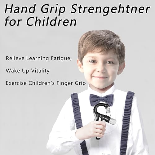Kids Hand Grip Strengthener 2 Pack Adjustable Resistance Black & Purple