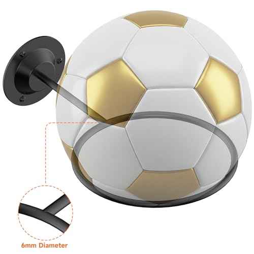 Basketball & Sports Ball Holder - Wall Mount Display Storage for Basketball, Soccer, Volleyball, Football, Rugby
