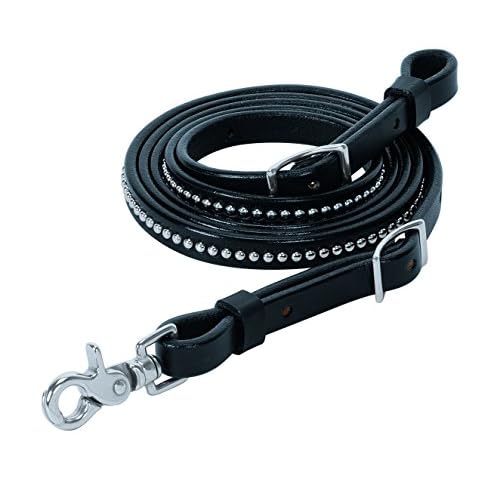 Weaver Leather Back In Barrel Rein, Black, Large