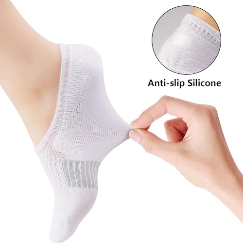 Gonii Women's No Show Athletic Ankle Socks - Cushioned Running Low Cut, 8-10 / 5 Pairs, Quotidian Colors