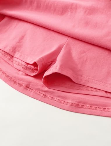 Girls Ruffle Tennis Skirt with Built-in Shorts - Pink/Purple, 7-8 Years