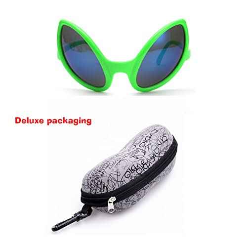 Novelty Alien Glasses for Halloween Party Accessories, Alien Costume Accessories Eyeglasses with Deluxe Gift Glassesbox