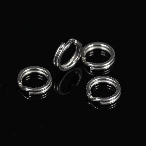 GREATFISHING 200PCS High Strength Heavy Stainless Steel Split Ring Lure Tackle Connector with Fishing Pliers 30lb to 120lb Test