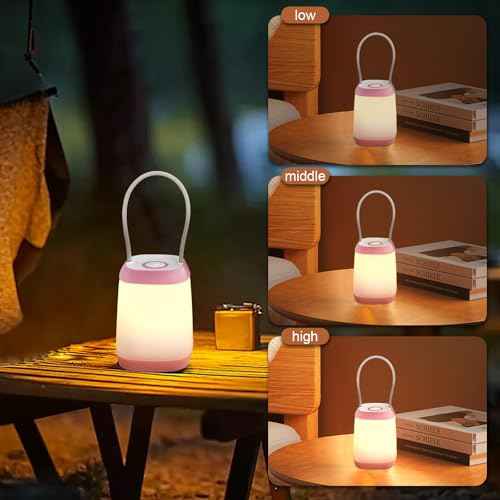 EXTRASTAR 2 Pack LED Battery Operated Lights, Portable LED Tent Lantern, IPX4 Water Resistant, 3 Modes for Backpacking Camping Hiking Emergency Light, Lamp for Outdoor and Indoor