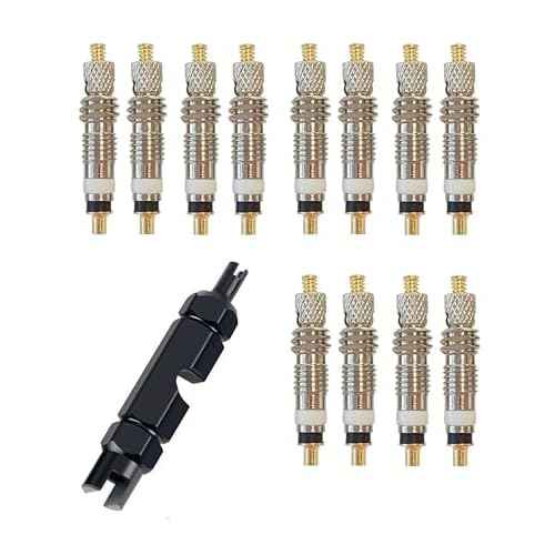 Presta Valve Core Bike Valve Core Removal Tool MTB Tire Valve Stem Repair, Bicycle Valve Core Replacements Set, Presta & Schrader Valve Stem Remover Tool Kit