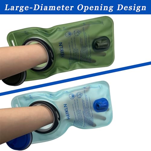 3L Blue Green Hydration Bladder Water Reservoir Leak Proof BPA Free Outdoor