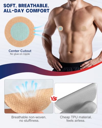 CICKEE Beige Running Nipple Covers 120PCS Anti-Chafing Men’s Protective Cover