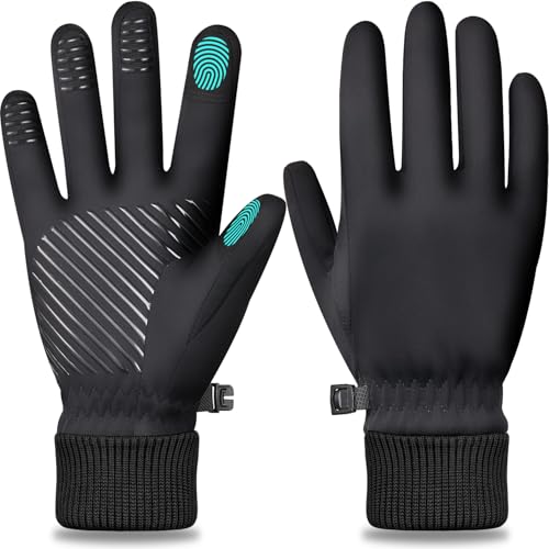 FEWTUR Waterproof Winter Gloves Black Medium Padded & Warm