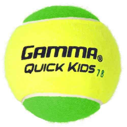 GAMMA Quick Kids 36, 60, & 78 Training Tennis Balls for Kids & Beginners, Low-Compression Core Reduces Speed & Bounce, Great for Tennis Practice, USTA & ITF Approved for Use in 10 & Under Tournaments