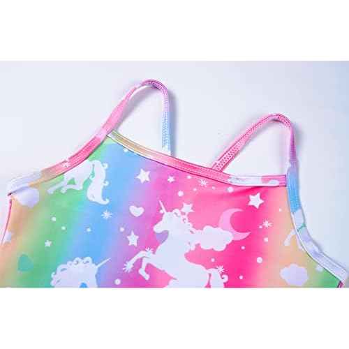 Girls Swimsuits One-Piece Bathing Suits Multicolor Kids Sport Summer Beach Swimwear for 2-10 Years Old