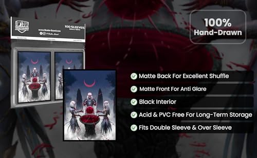Regular Vampire Ritual Card Sleeves 100 Pack - Hand-Drawn Textured Matte TCG/MTG