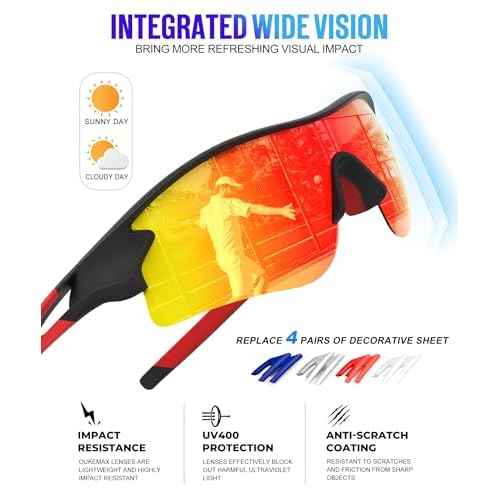 Polarized Sunglasses-Men-Women Running Sunglasses: Sports Sunglasses Mens Polarized Sun Glasses Cycling Fishing