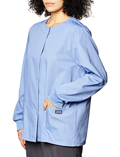Women’s Scrub Jacket with Snap Front and 3 Pockets - Cherokee WW Originals XS Ciel