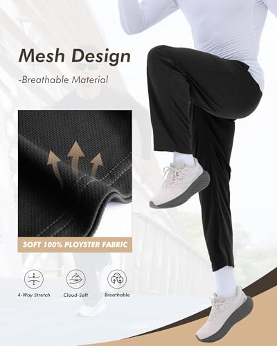 Men's Mesh Open Bottom Athletic Joggers with Pockets - 3 Pack