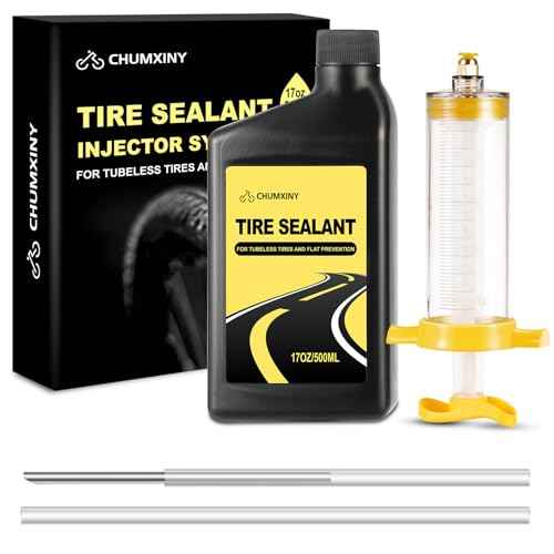 Tubeless Tire Sealant, 500ML Injectable MTB Tire Sealant, Seals Air Holes Up to 6.5 mm, Suitable for Mountain Bike and Road Bike Tires