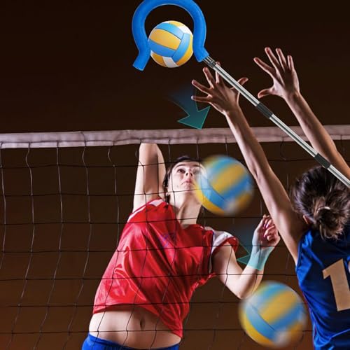 Adjustable Volleyball Spike Trainer with Foam Hook for Practice & Training