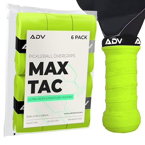 Volt 6-Pack Tacky Moisture-Wicking Pickleball Paddle Grip Tape - Ultra-Thin & Secure