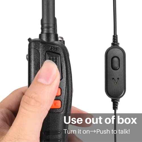 BAOFENG BF-88ST Walkie Talkies Long Range (6 Pack), Rechargeable Two Way Radio with 6 Way Multi Unit Charger, License-Free Walky Talky for Adults with Earpieces, USB Charging, Black