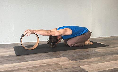 SukhaMat Pro Yoga Wheel - 12.5" x 5" - Deepens Yoga Poses, Relieves Back Pain & Enhances Stretching - Includes Online Video Guide & Printed Instructions