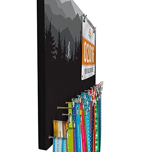Gone For a Run Hooked On Medals Hanger & Bib Display | Run Your Terrain