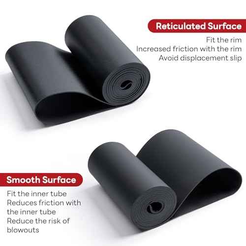 YunSCM 26x4.0 Inch Rim Strip Rim Tape Fat Tire Liner PVC Inner Tube Cushion Protector Anti Puncture for Bikes (Black) 2-PCS