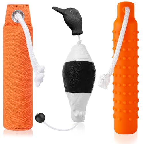 Dog Training Dummy Set with Canvas and Float Toys - Bright / Black & White Dove Variation