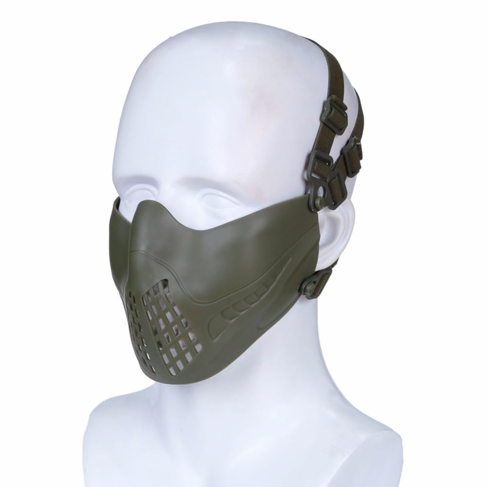 Jungle Leopard Tactics Mask Airsoft Fast Helmet Half Face Airsoft Paintball Mask Shooting Protector(OD)