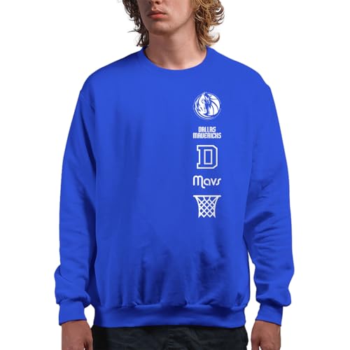 NBA Junk Food Stacked Logo Crewneck Sweatshirt - Dallas Mavericks Royal Blue XX-Large