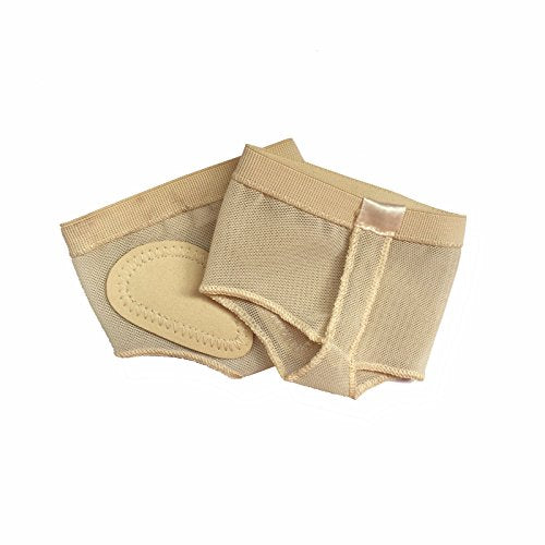 Women's Dance Paws Pad Foot Thongs - Large Champagne & Black Variation