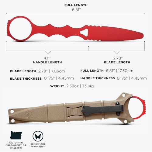 Benchmade - SOCP 176T Tactical Training Dagger with Red 400C Handle (176T)