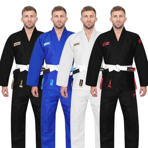 ArmX Black A3 Brazilian Jiu-Jitsu Gi for Men and Women with Jacket, Pants & Belt