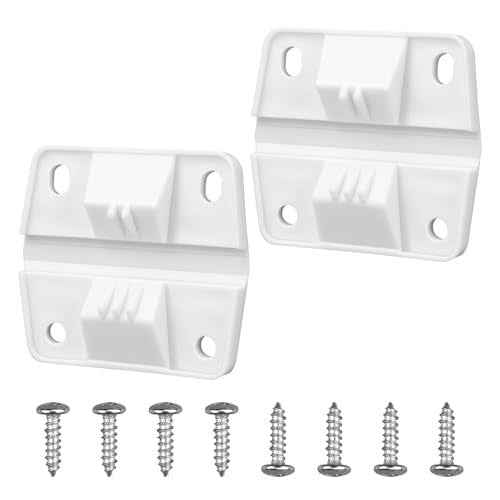 2 Set Cooler Plastic Hinges with Screws Set, Cooler Hinges Replacement Parts, Compatible with Coleman Camping Coolers Hinges with 8 Pcs Screws