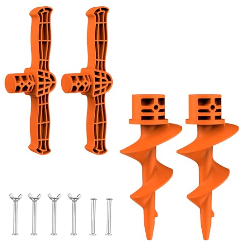 2 Pack Sand Dock Auger Kit for PVC Sandbar Anchors - Fits 1.5" SCH 40 Tubing