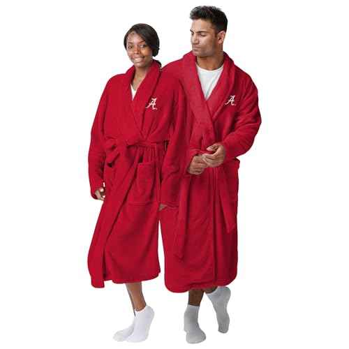 FOCO NCAA Big Logo Unisex Robe ? Super Soft Plush Lounge Wear with Large Embroidered Team Logos (Front & Back)