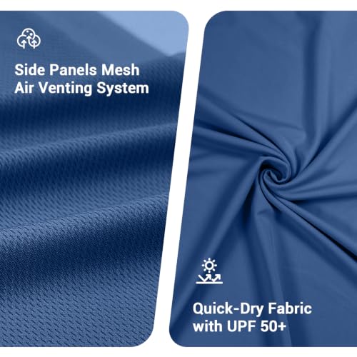 Men's UPF 50+ Long Sleeve Fishing Hoodie Shirt with Neck Gaiter - 3X-Large Navy Tarpon Sketch