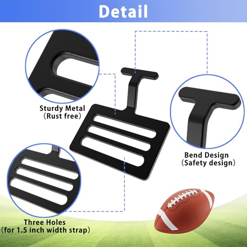 12 Pcs 1.5 Inch Football Shoulder Pad T Hooks Replacement Sport Equipment