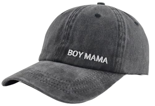 Embroidered Black Girl Boy Mama Hat for Women - Mom Birthday Gift