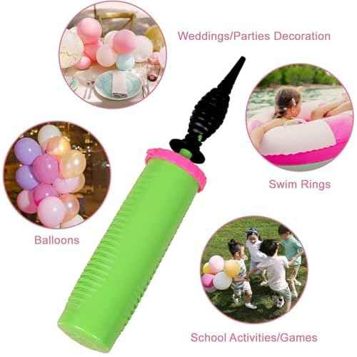 Balloon Pump Hand Held 2-Way Dual Action Air Pump for Balloons, Yoga Balls, Swimming Rings