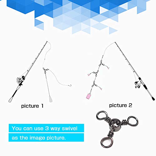 3-Way Fishing Swivel 75lb Tackle Kit - Saltwater & Freshwater Line Connectors, 50 pcs