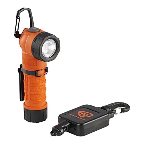 Streamlight 88837 PolyTac 90X USB 500-Lumen Multi-Fuel Right-Angle Rechargeable Flashlight, SL-B26 Battery Pack & USB Cord and Gear Keeper, Orange