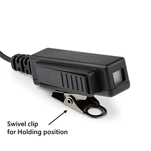 2 Pack Acoustic Tube Headset with Microphone for Motorola Walkie Talkies