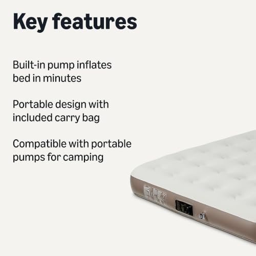 Queen Size Inflatable Air Mattress with Built-in Pump – Camping & Travel Bed