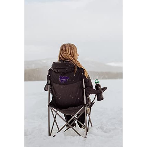 PICNIC TIME NCAA PTZ Camp Chair, Picnic Chair, Beach Chair with Carrying Bag, (Black)