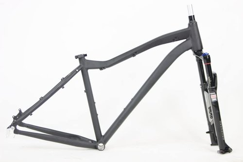 Motobecane Fat Bike Boris FS Aluminum Frame Set with RS Bluto Suspension Fork - for 26 Inch Wheels (X Large for Riders 6'3 to 6'7" Tall)