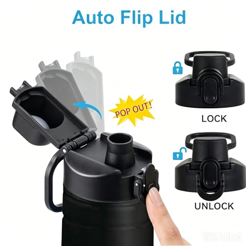 Auto Spout Lid for Bubba Trailblazer 24 32 40 oz & Bubba Flo Kids 16 oz Water Bottles - Replacement Cap (2 pcs) - Variation 2