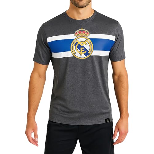 Unisex Real Madrid CF Jersey-Inspired Game Day Shirt - Large Grey